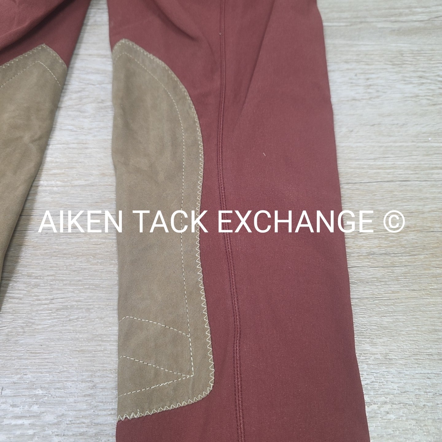 Tailored Sportsman Trophy Hunter Knee Patch Breeches, Redwood, Size 24