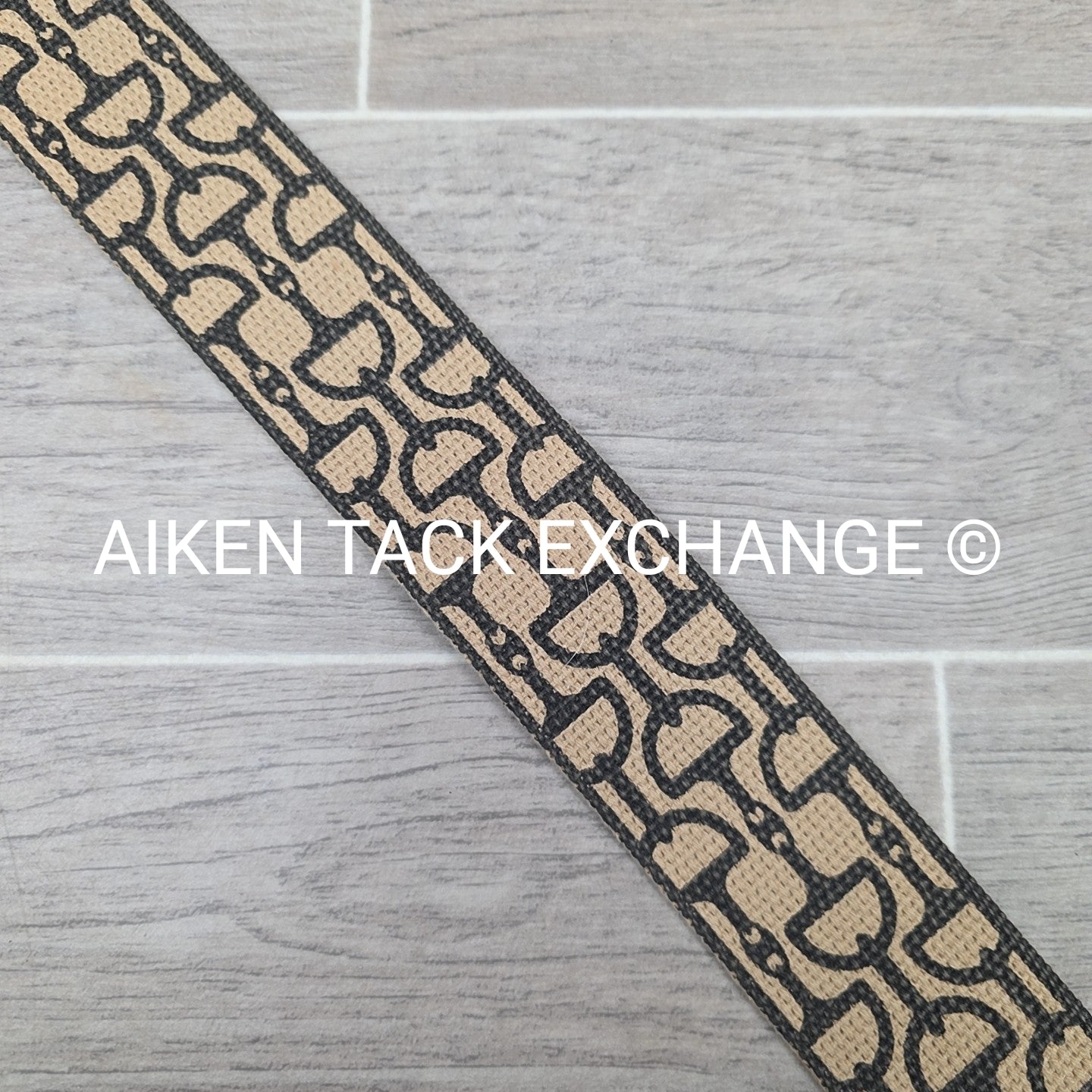 Bit Pattern Wide Cloth Belt, Size Small