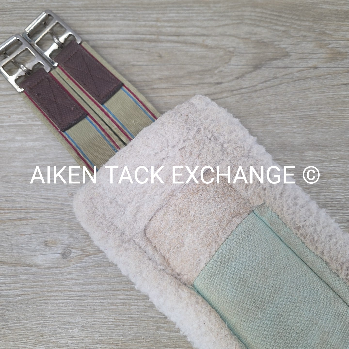 HFP Fleece Girth with Double End Elastic, Brown, 46"