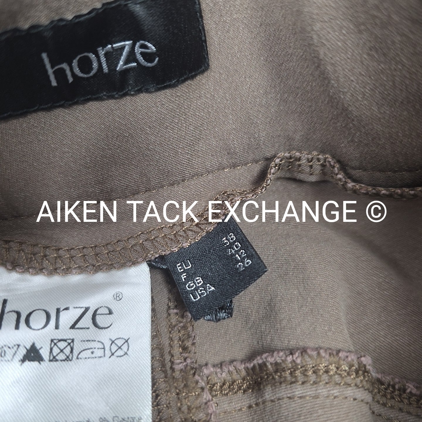 Horze Silicone Grip Knee Patch Breeches, Size 26