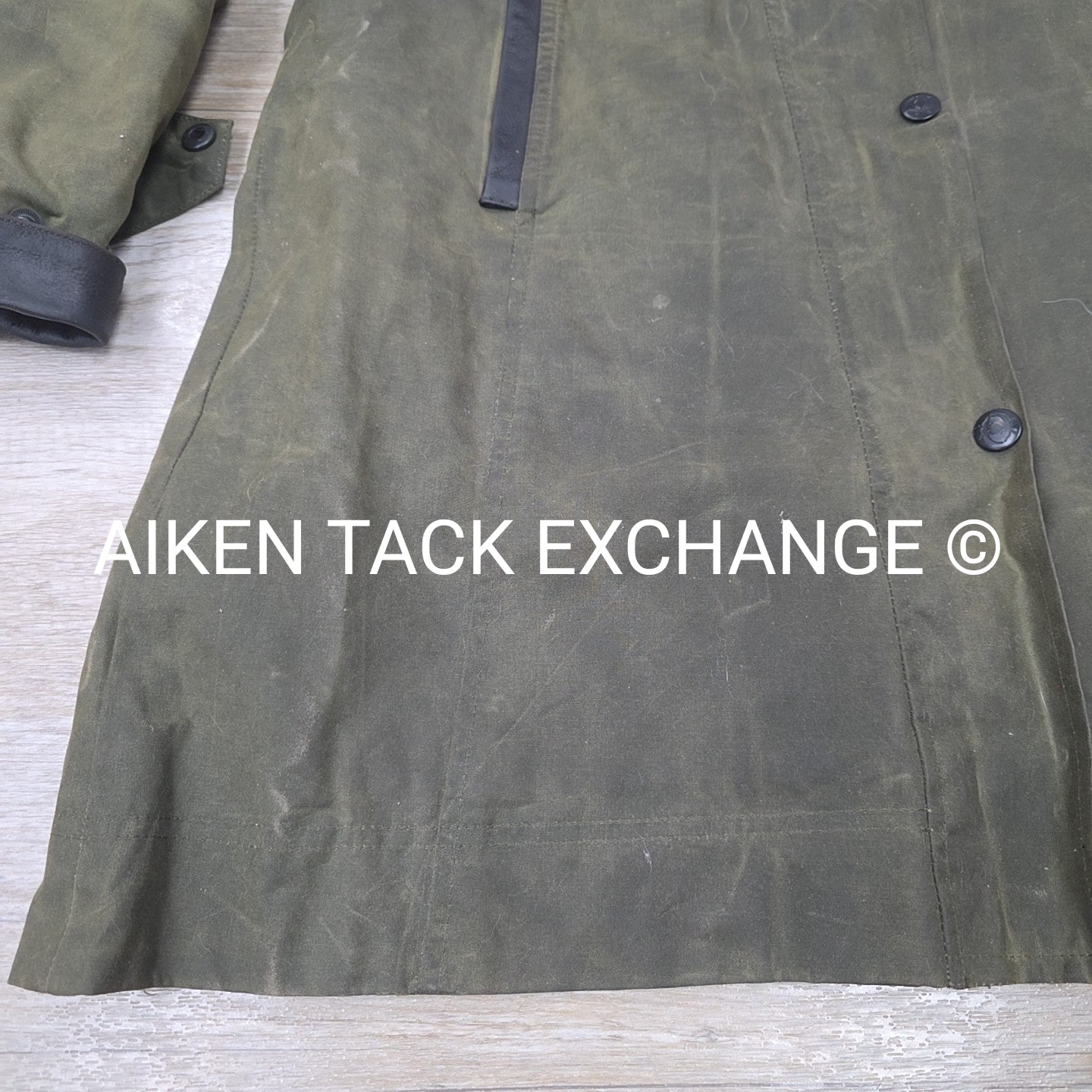 Outback Survival Gear Olive Green Waxed Trench Coat, Women's Large