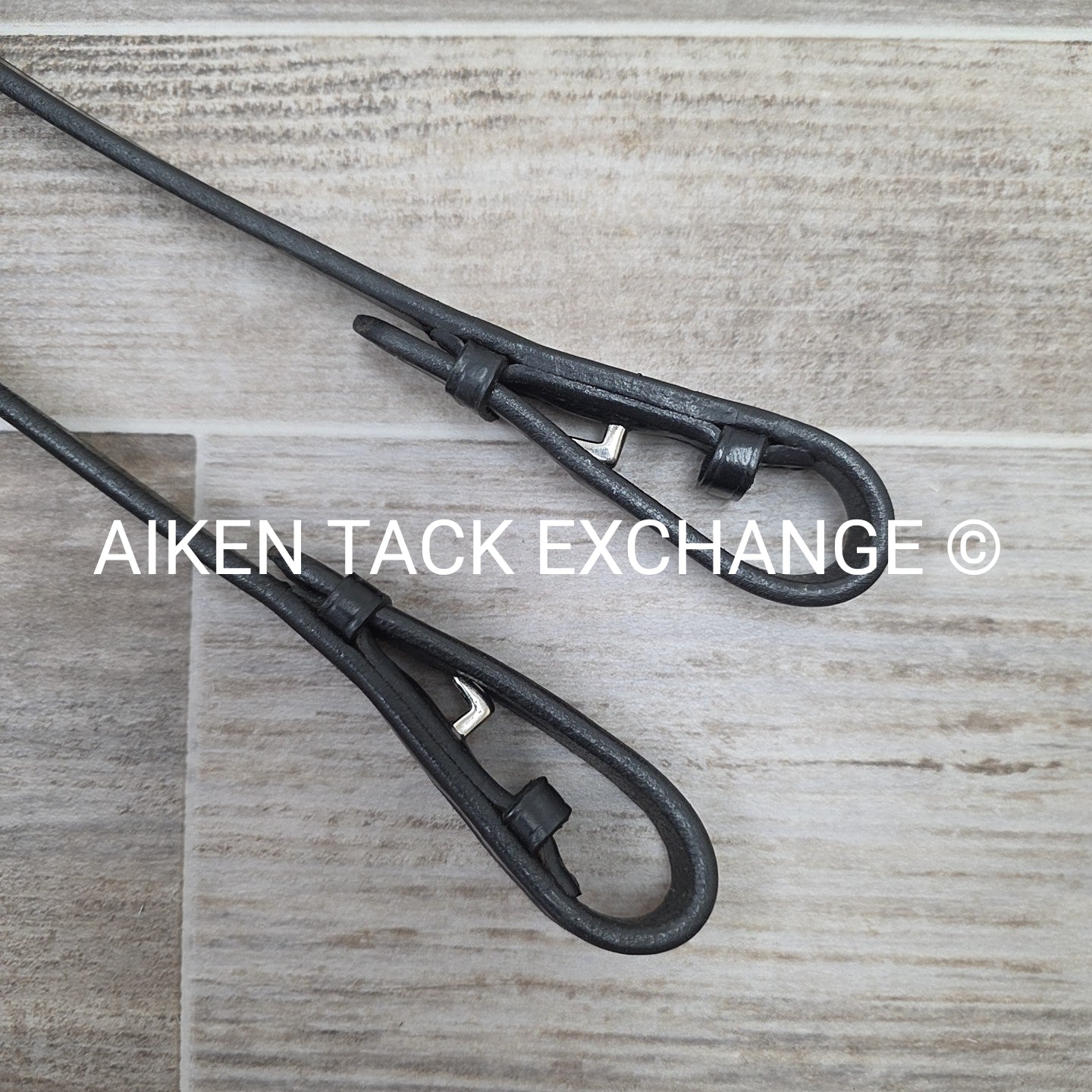 Passier Leather Reins with Hand Stops, Black, 56"
