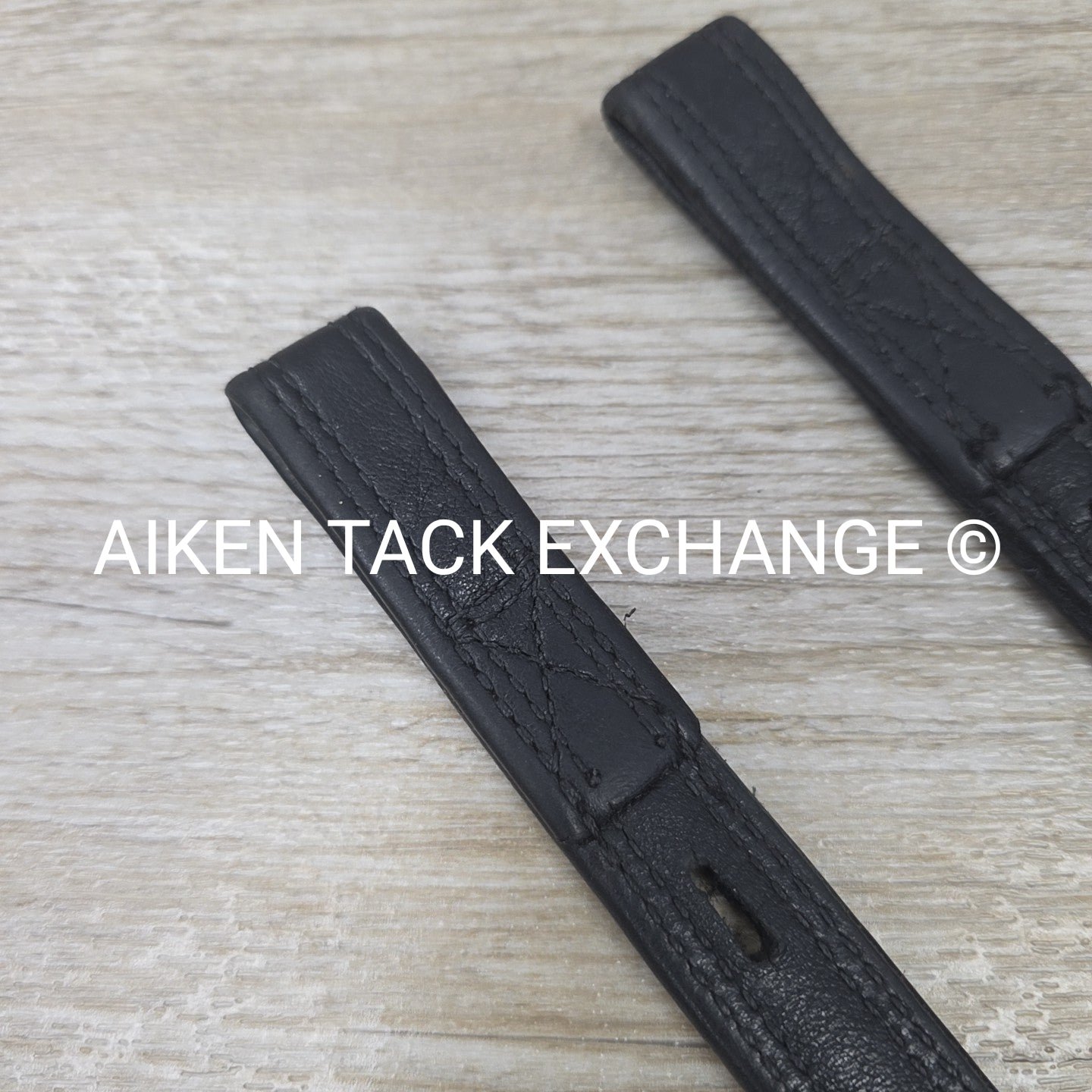 Prestige Single Strap Stirrup Leathers, Black, Size Medium