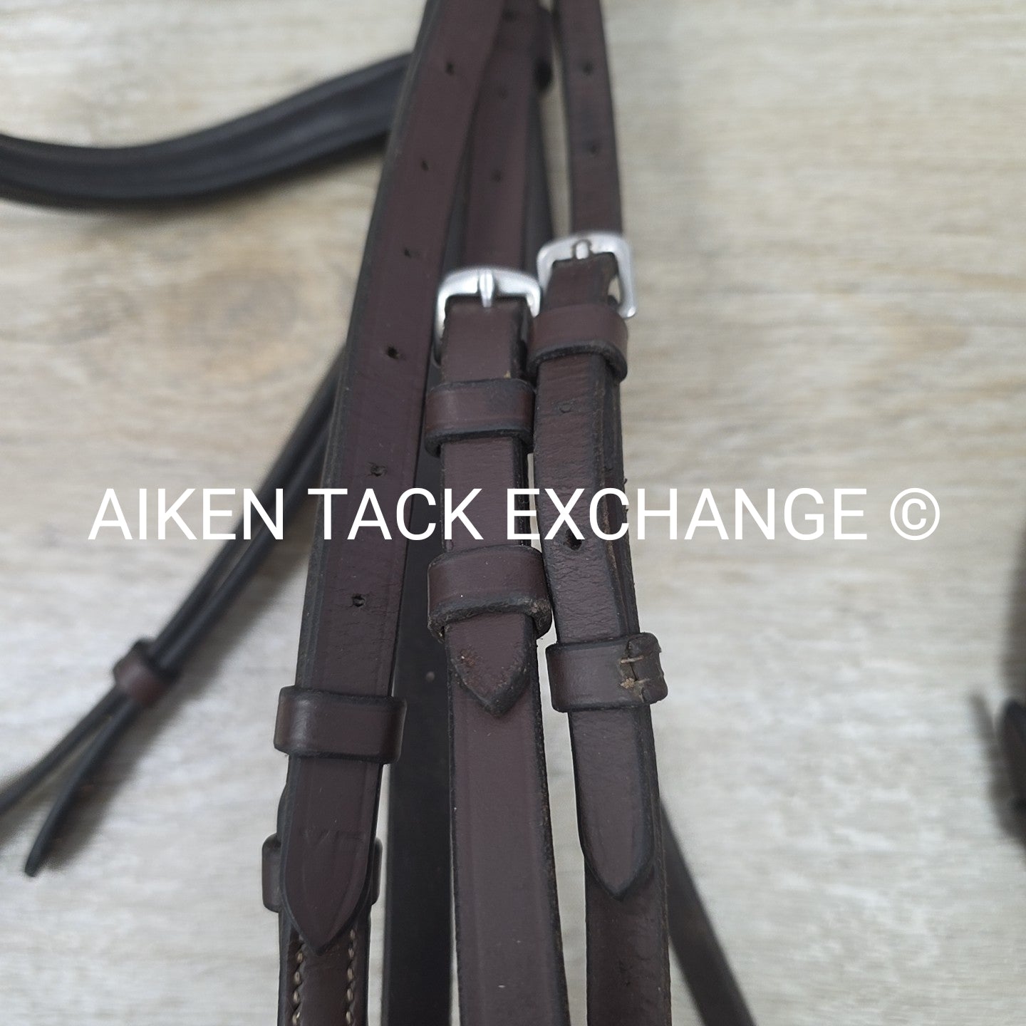 KL Select Black Oak Fancy Stitched Bridle with Matching Laced Reins, Brown, Over