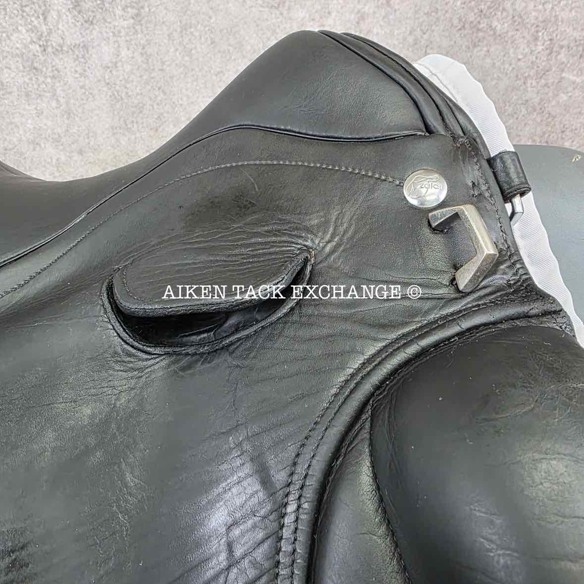 Zaldi Luso Deluxe Portuguese Dressage Saddle, 17" Seat, M/MW Tree, Wool Flocked Panels, Comes with Matching Tack & Accessories