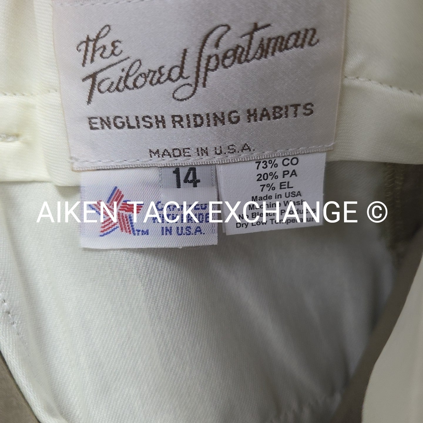 Tailored Sportsman "TS" Knee Patch Breeches, Size 14