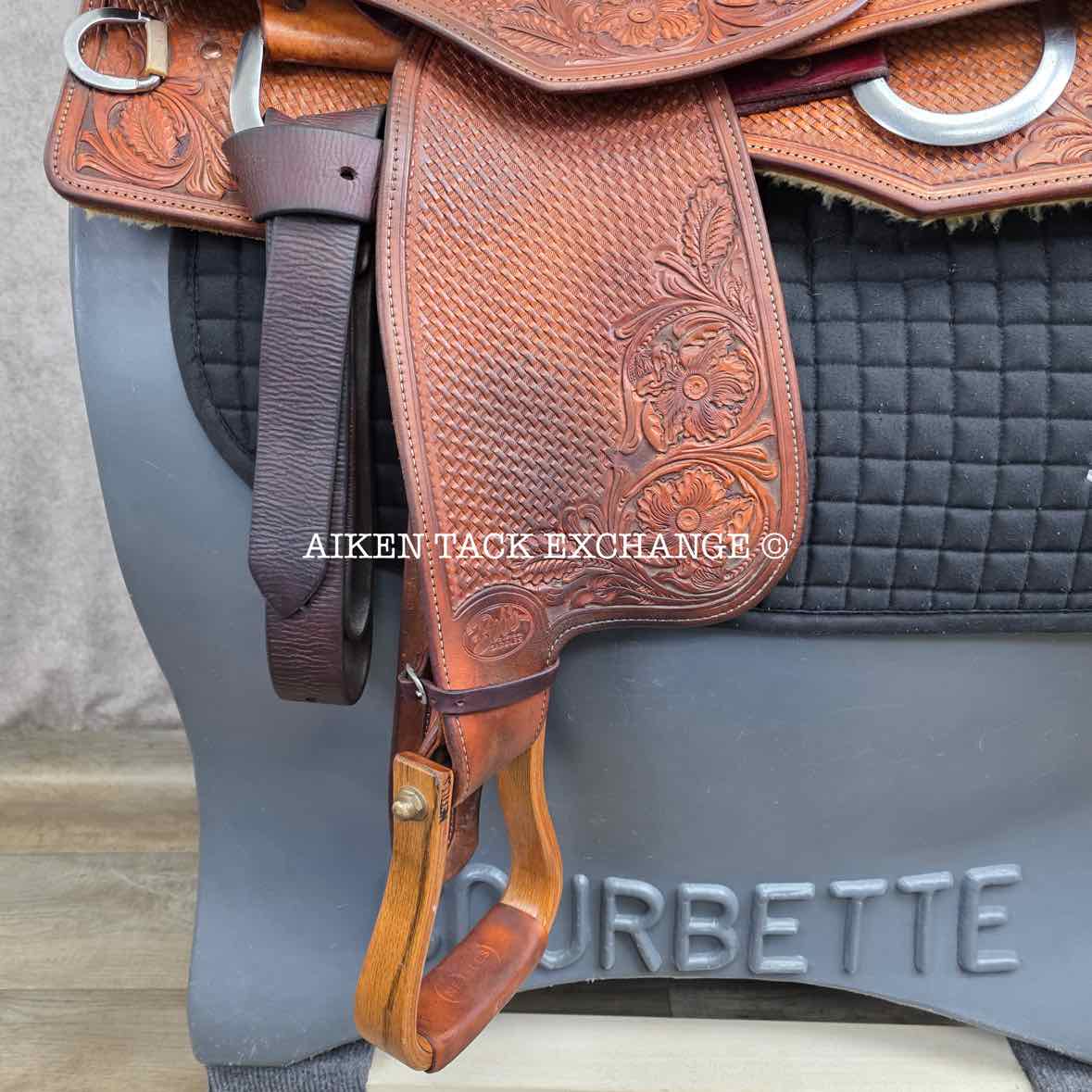 Bob Avila Western Saddle, 15.5" Seat, Regular Tree - Semi QH Bars