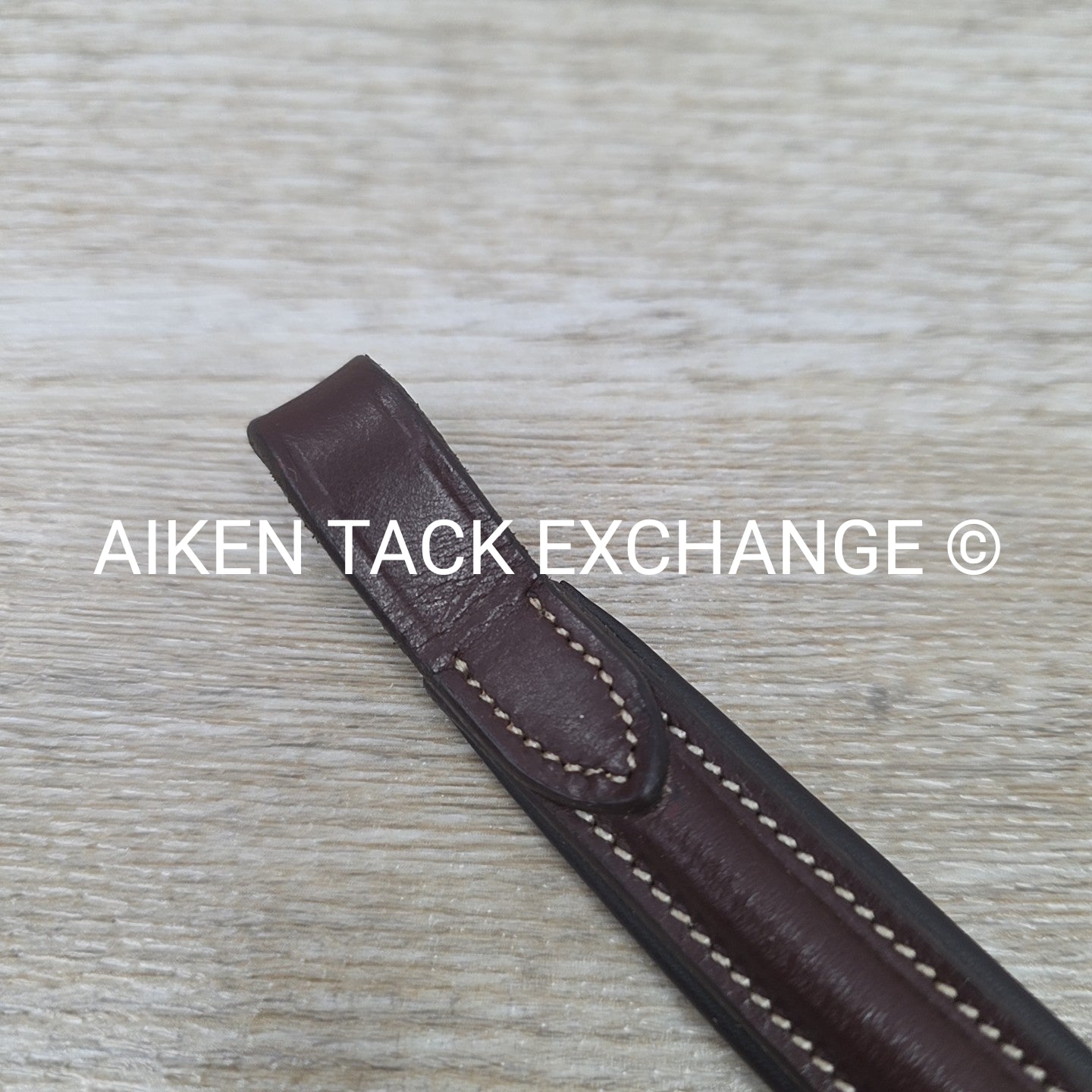 Padded Plain Raised Browband, Brown, 15"