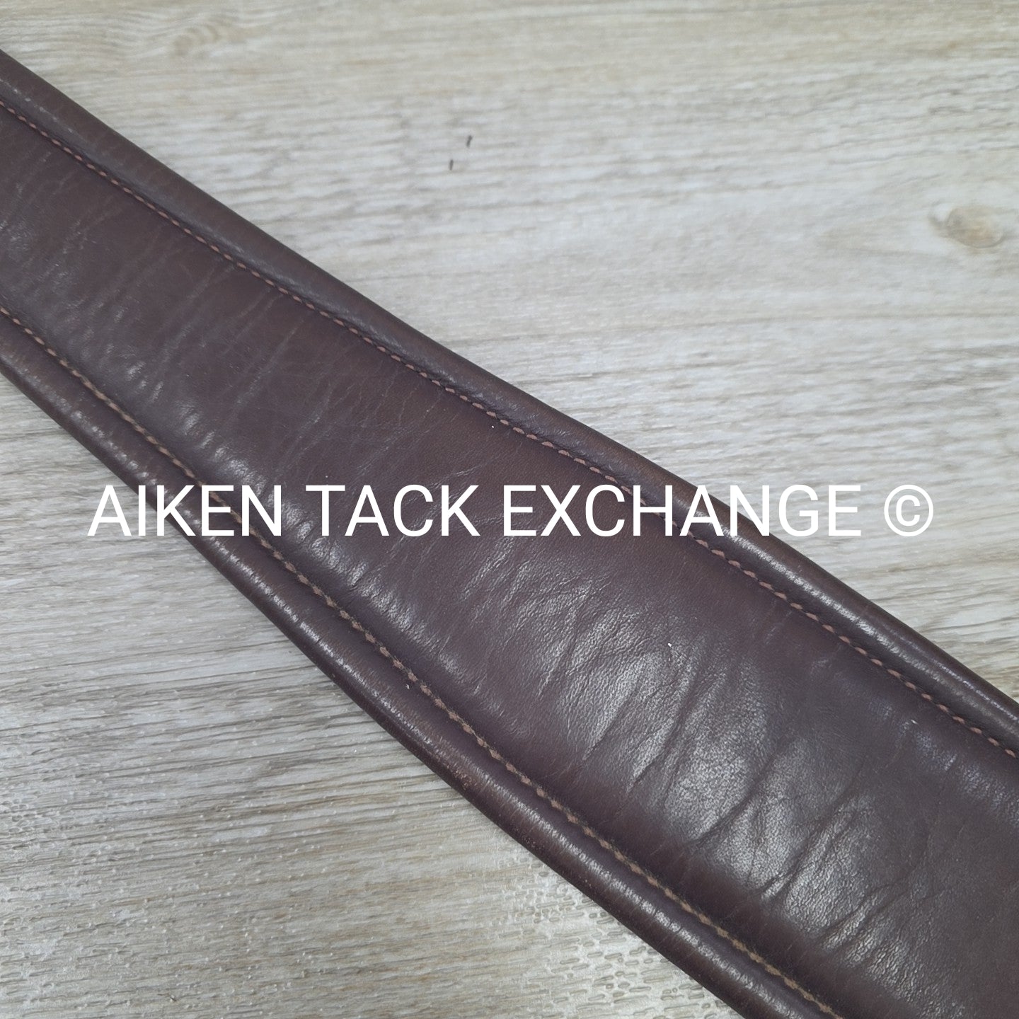 HFP Leather Girth with Single End Elastic, Brown, 54"