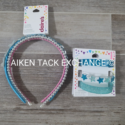 Claire's Hair Bundle - 3 Headbands, 3 Bracelets