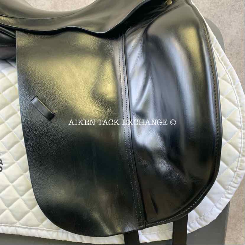 **SOLD** 2008 Trilogy Verago Elite Dressage Saddle, 18" Seat, Wide Tree, Wool Flocked Panels