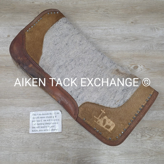 Showman 427 Felt Bottom Saddle Pad with Argentine Cow Hide