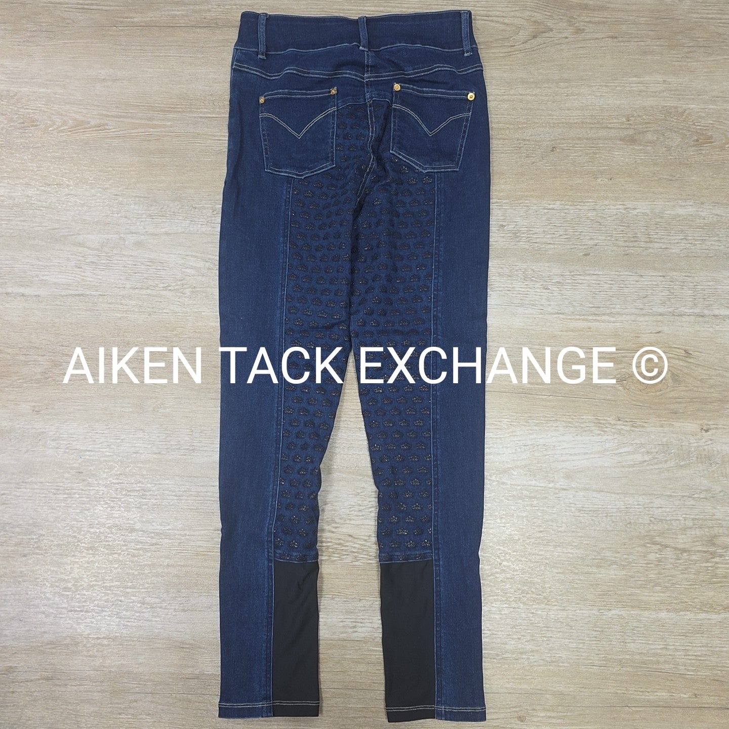 Esprit Stretch Denim Silicone Grip Full Seat Breeches, Women's Large