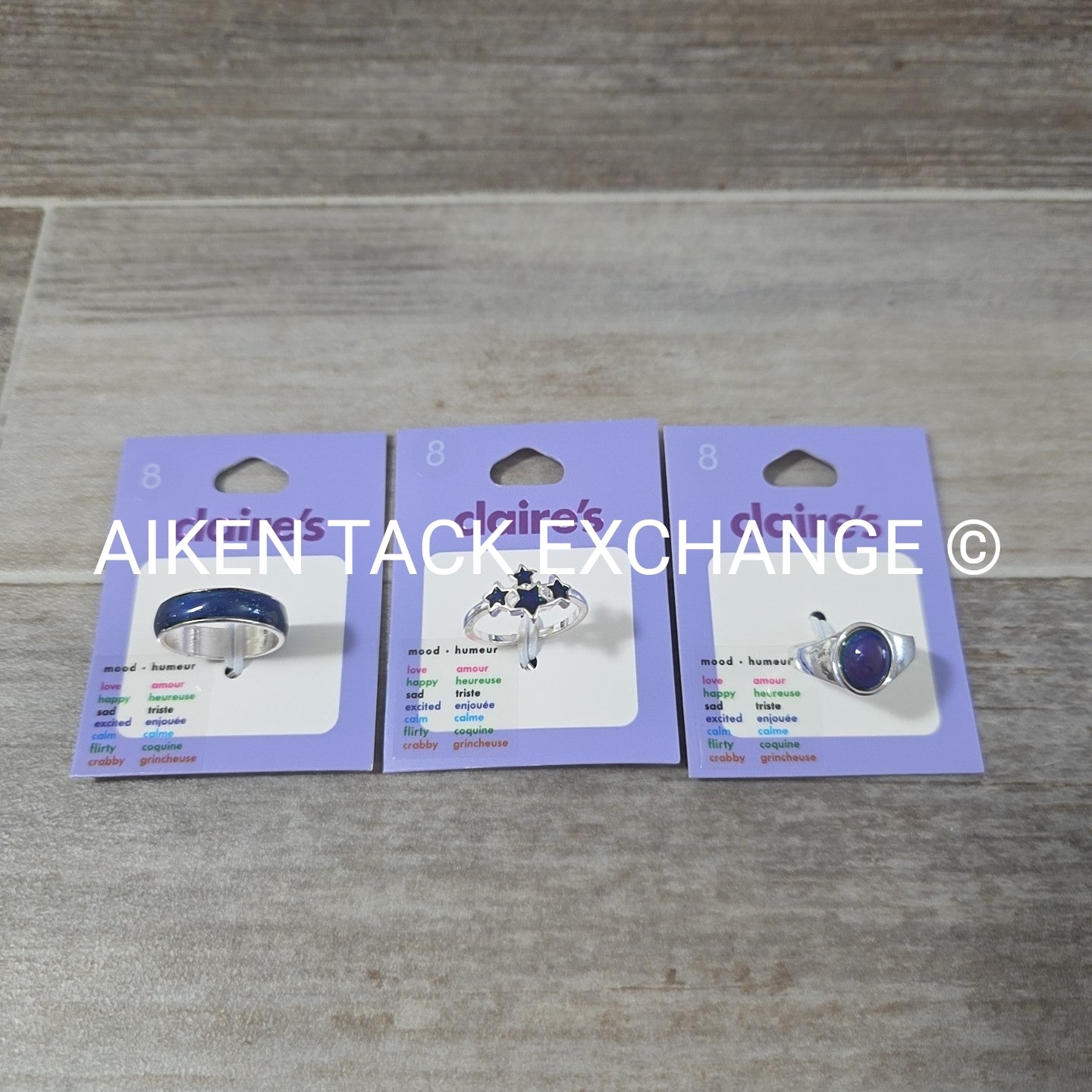 Claire's Mood Rings (3) - Size 8