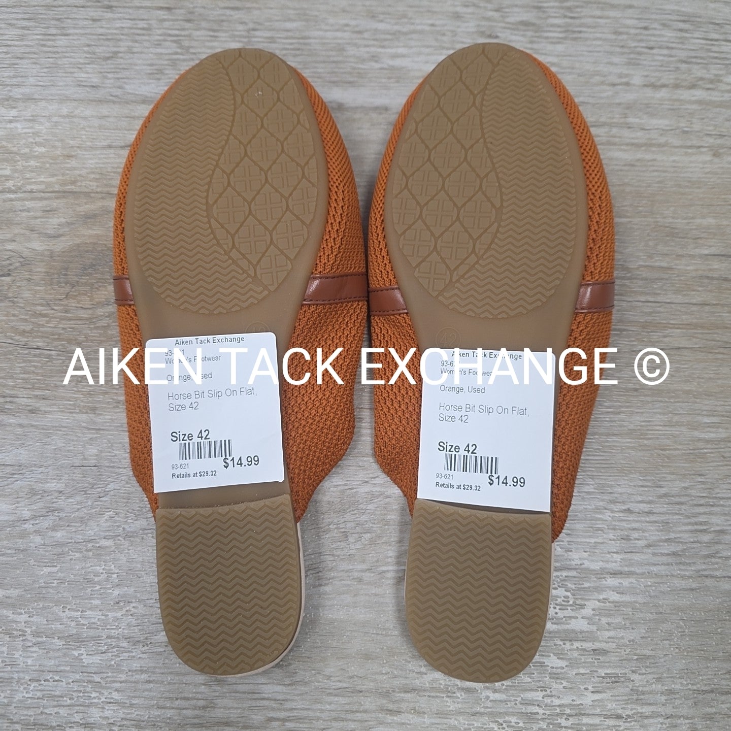 Horse Bit Slip On Flat, Size 42