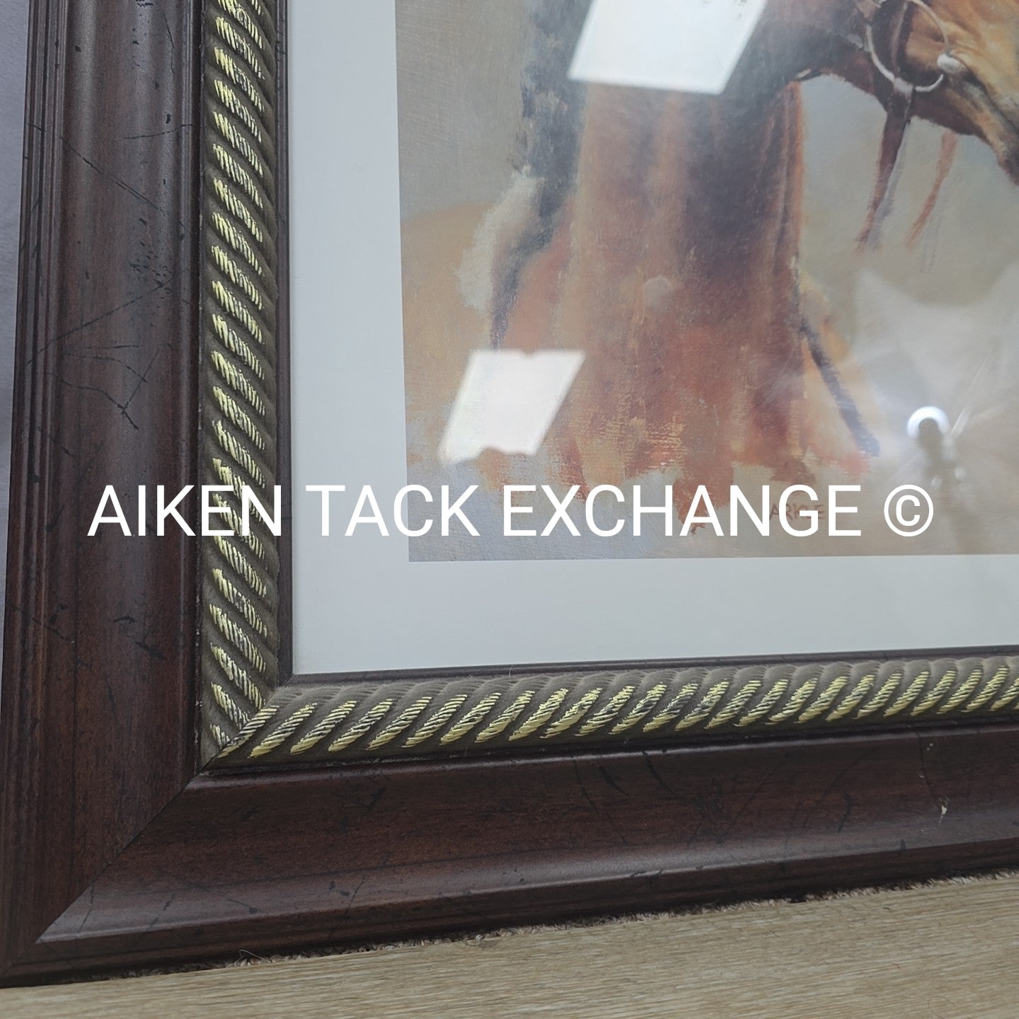 Framed Horse Print, 40" x 26"