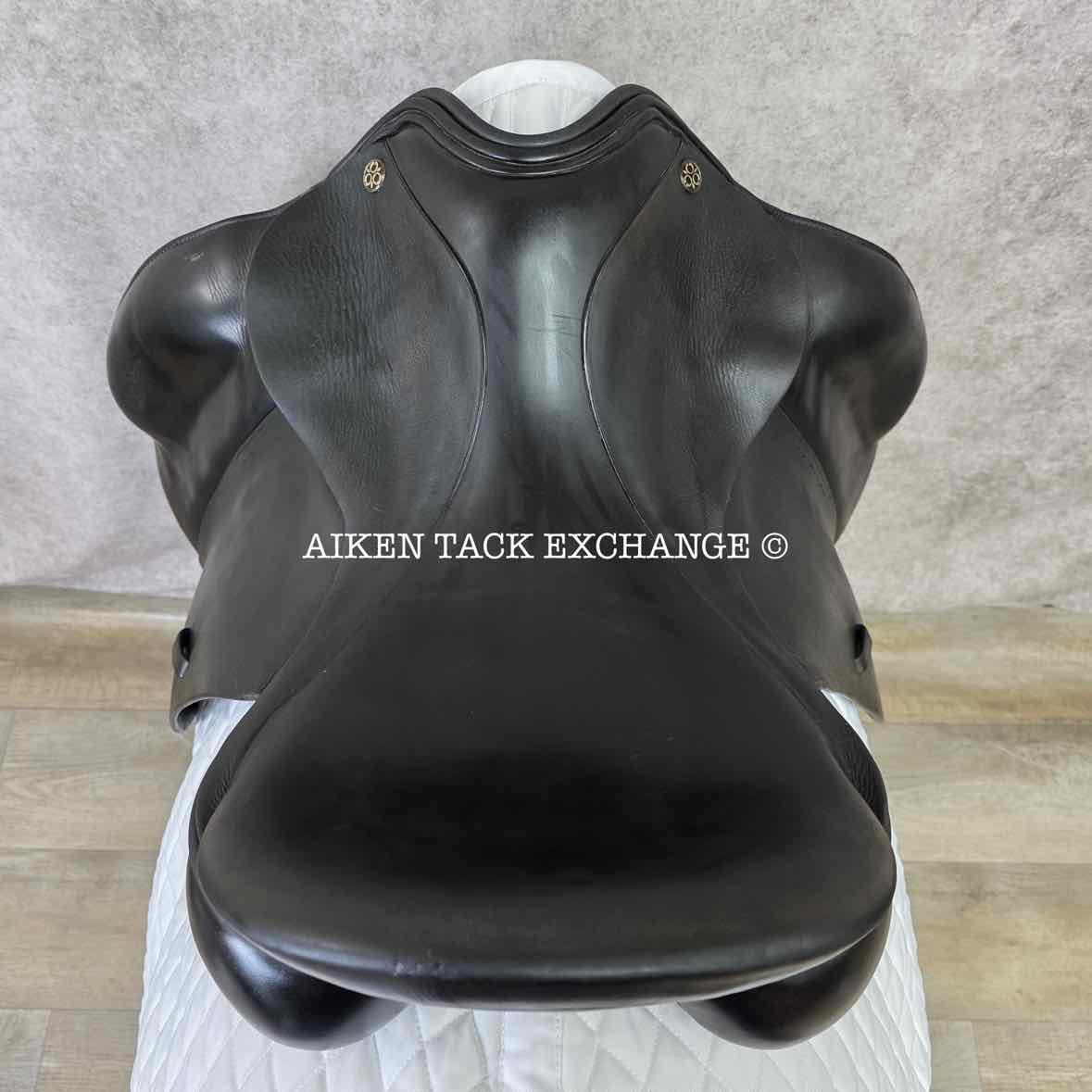 2006 Trilogy Verago Elite Dressage Saddle, 18.5" Seat, Wide Tree, Wool Flocked Panels