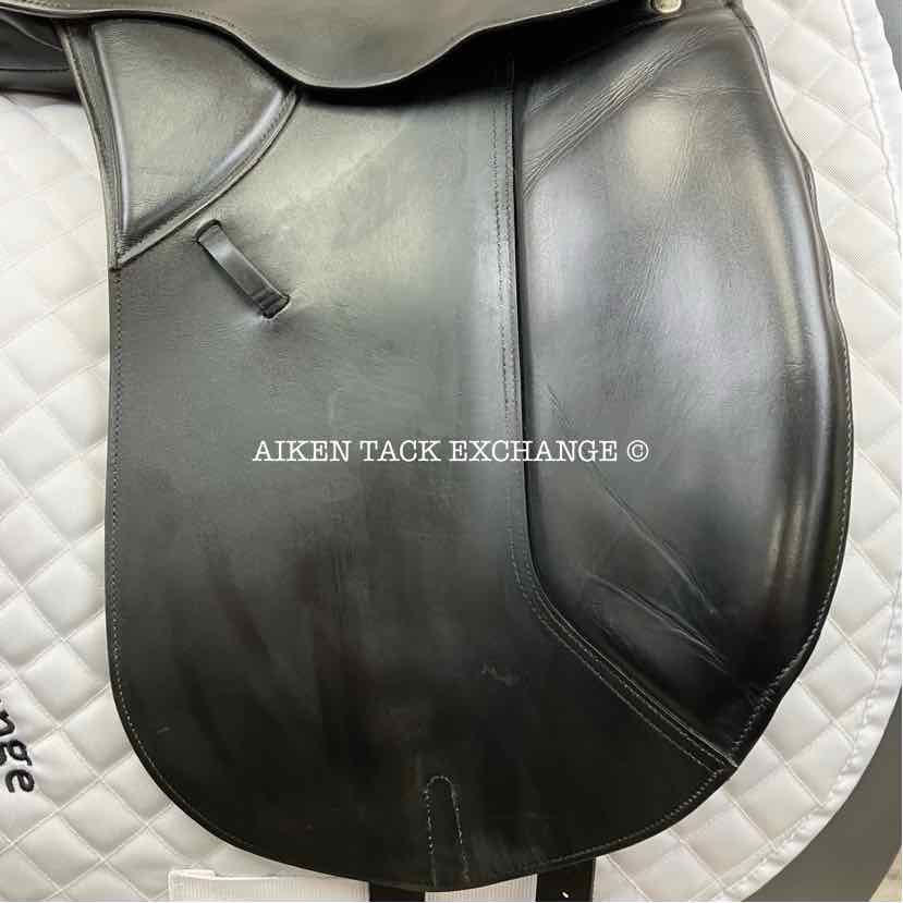 1994 Kieffer Wein DL Dressage Saddle, 17" Seat, Medium Wide Tree, Wool Flocked Panels