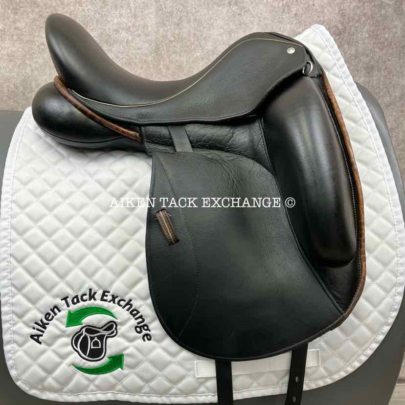 2018 Custom Saddlery Icon Star Monoflap Dressage Saddle, 17" Seat, Short Flap, Adjustable Tree, Wool Flocked Panels