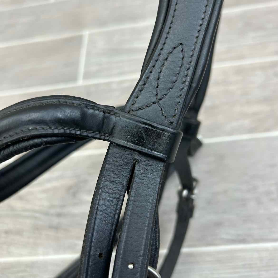 Shires Velociti Rapida Rolled Padded Caveson Bridle, No Reins, Size Full