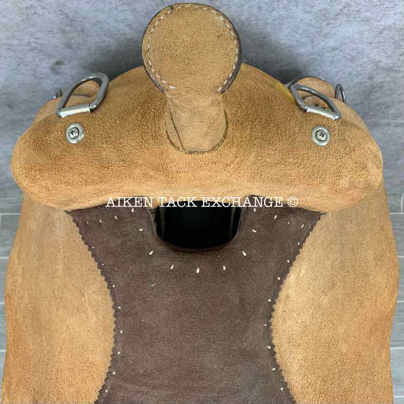 Roughout Training Western Saddle, 16" Seat, Regular Tree - Semi QH Bars