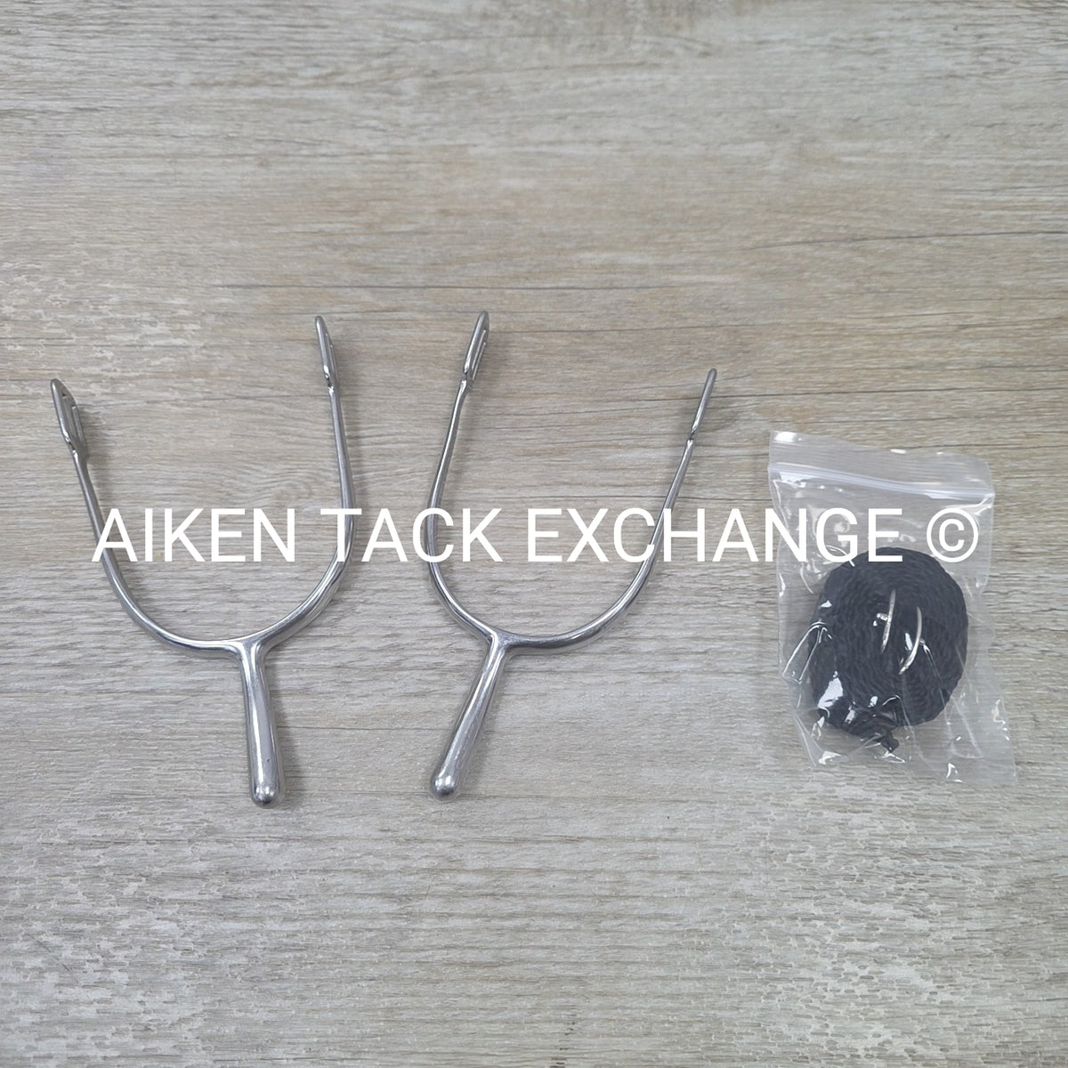 Long Neck Spurs with Braided Nylon Spur Straps, 46mm
