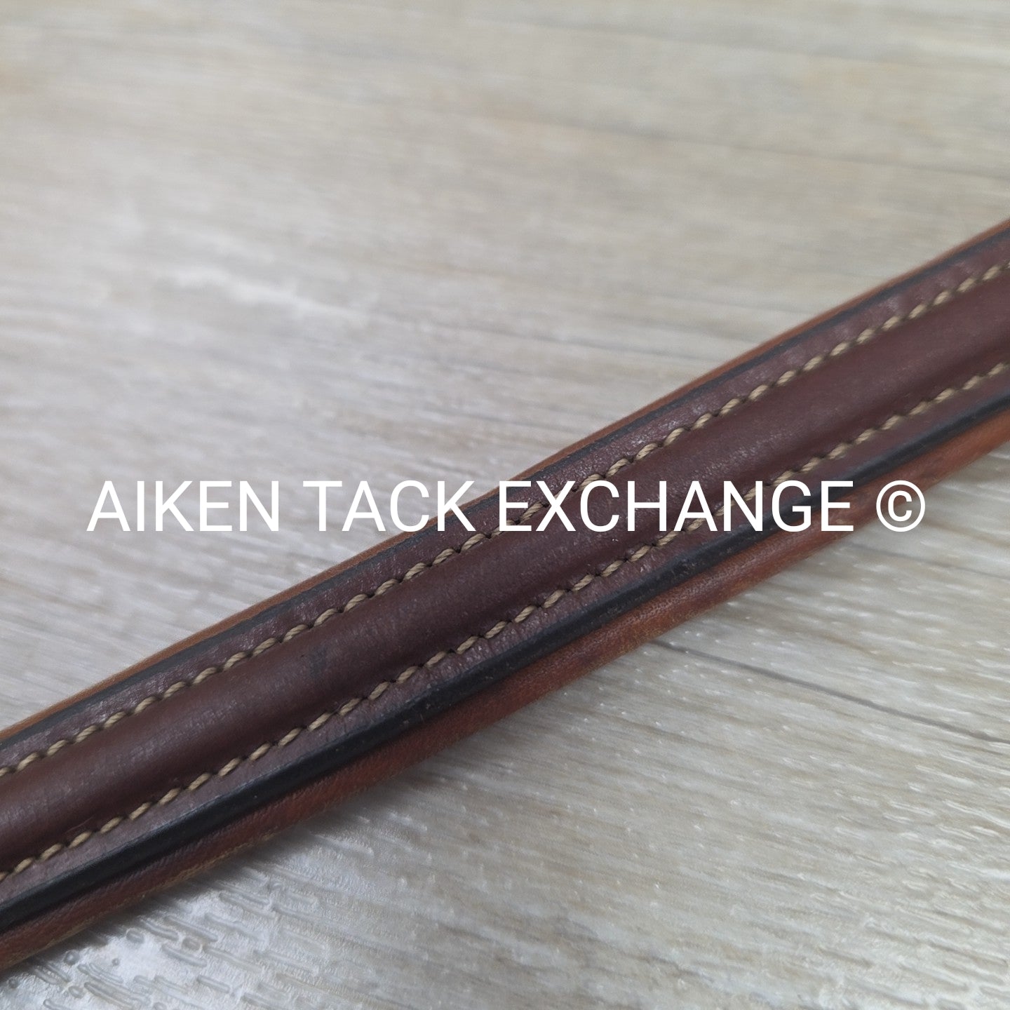 Antares Fancy Stitched Browband, Brown, 16"