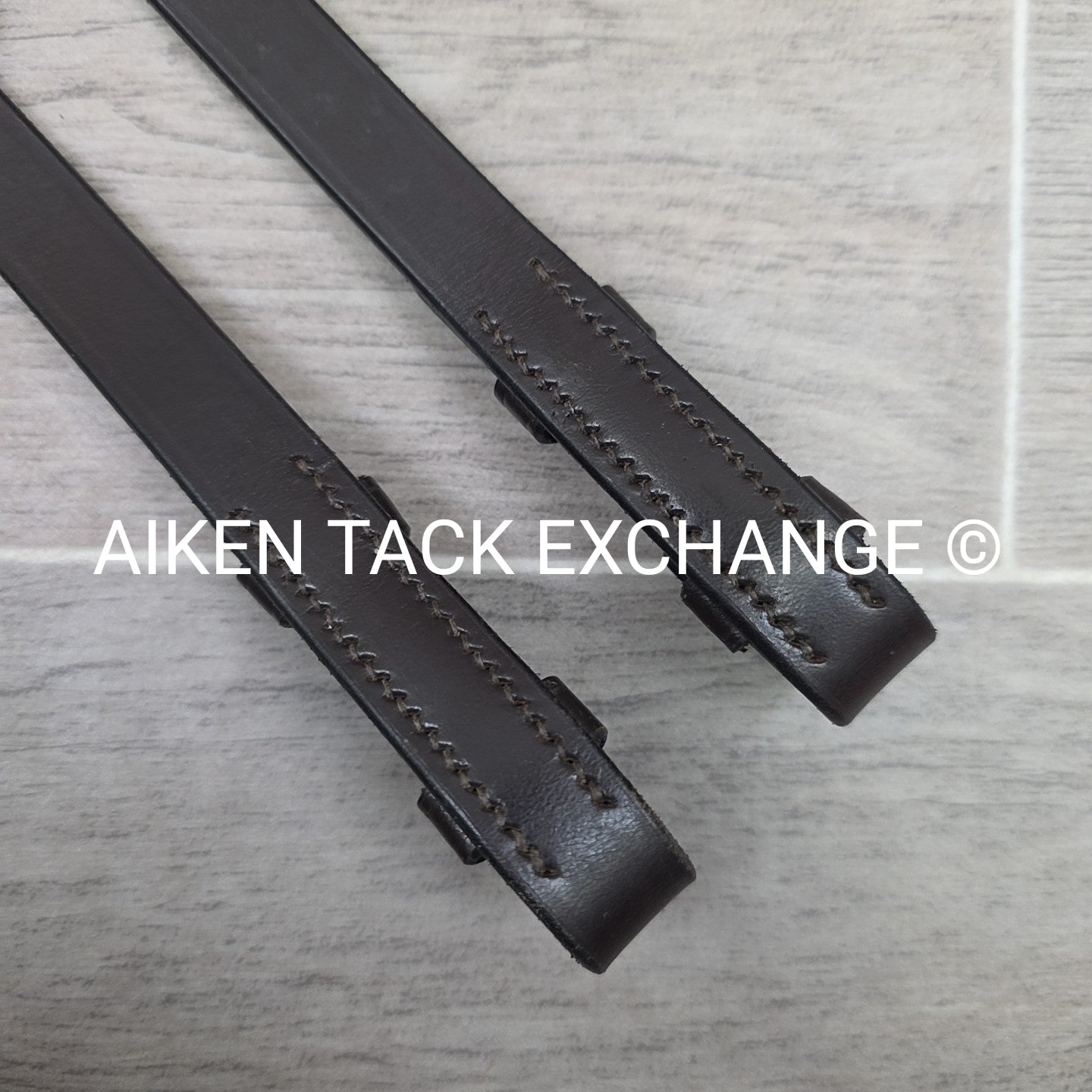 Leather Reins with Hand Stops, Brown, 53"