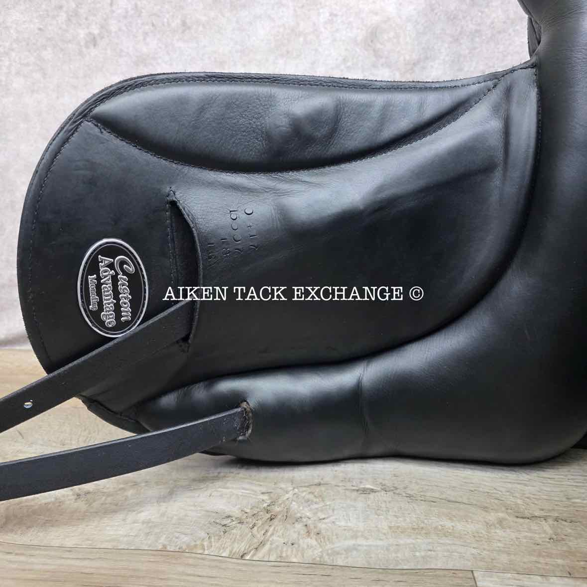 2017 Custom Saddlery Advantage Monoflap Dressage Saddle, 18" Seat, Adjustable Tree, Wool Flocked Panels