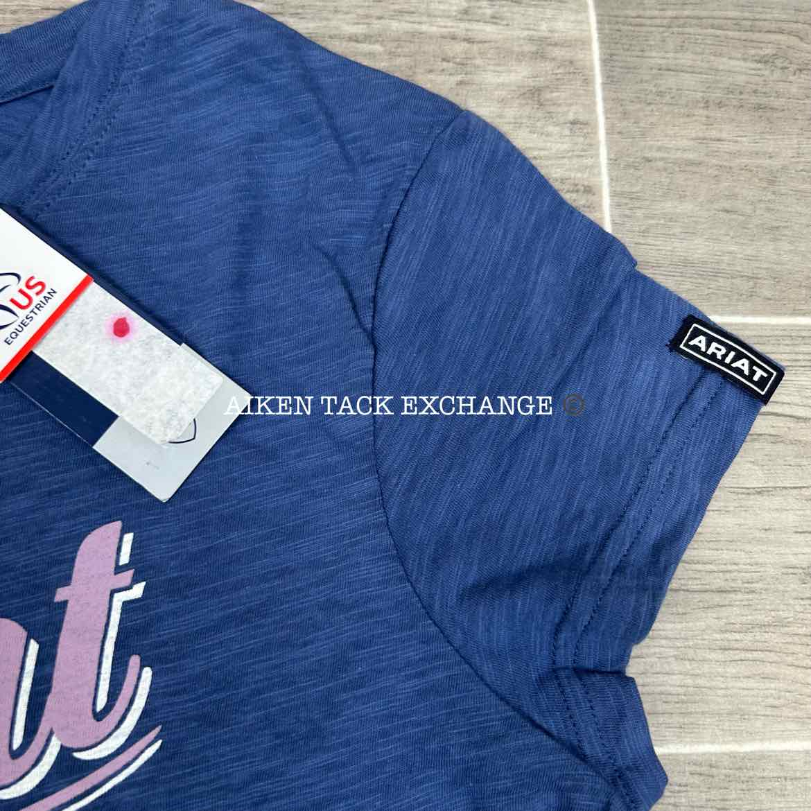 Ariat Short Sleeve Indigo Fade Logo T-Shirt, Size Large
