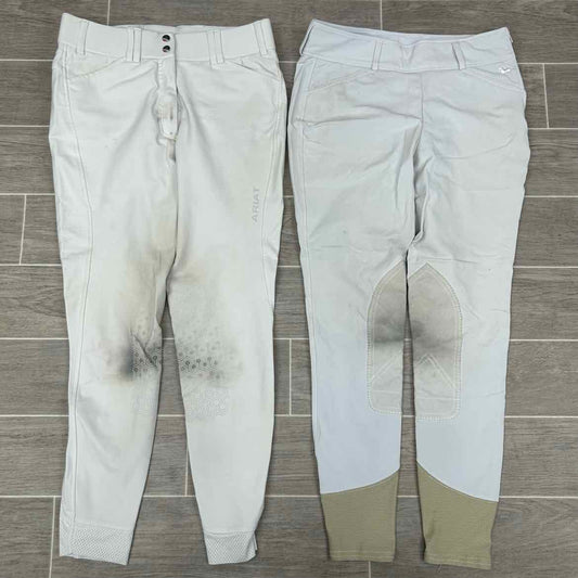 BARGAIN BUNDLE: RJ Classics Knee Patch Breeches & Ariat Tri Factor Knee Patch Br
