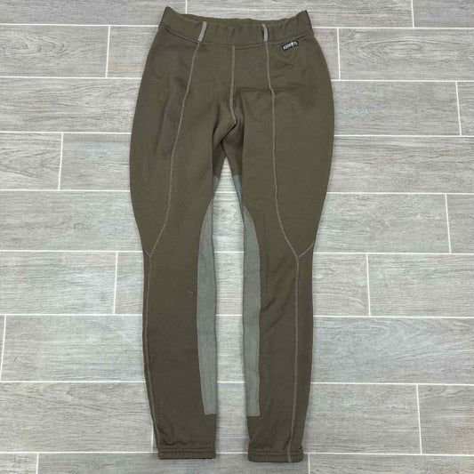 Kerrits Fleece Lined Winter Extended Knee Patch Tights, Size Medium