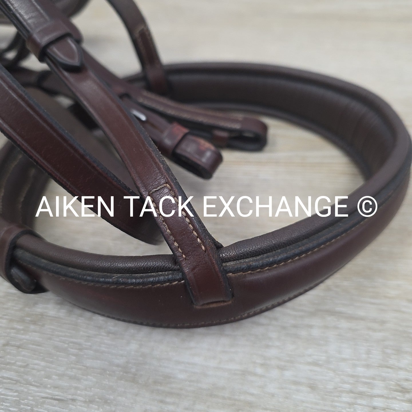 KL Select Red Barn Ocala Fancy Stitched Bridle, No Reins, Size Cob