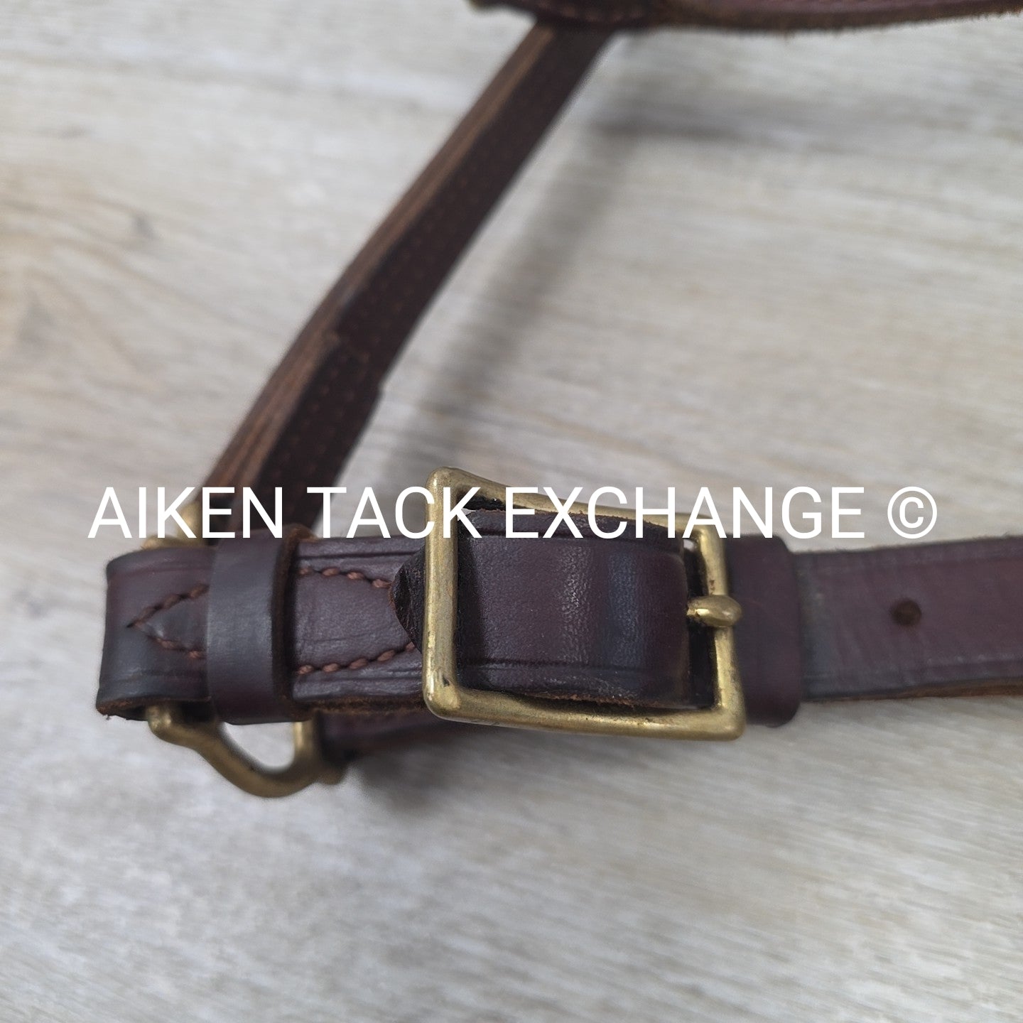 SmartPak Triple Stitch Leather Halter, Brown, Size Full
