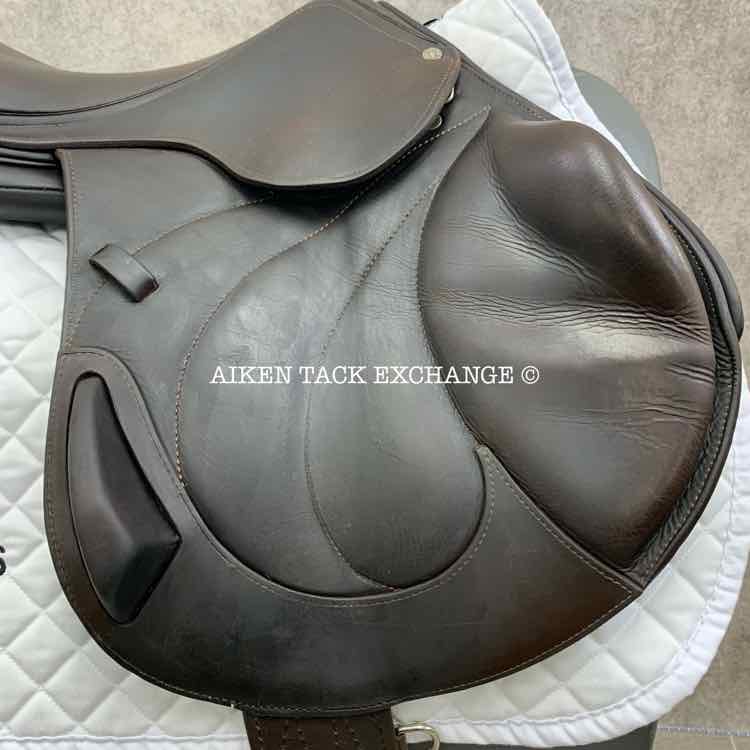 **SOLD** 2008 Antares Comfort Monoflap Jump Saddle, 18" Seat, 3AA Flap, Medium Wide Tree, Foam Panels, Buffalo Leather