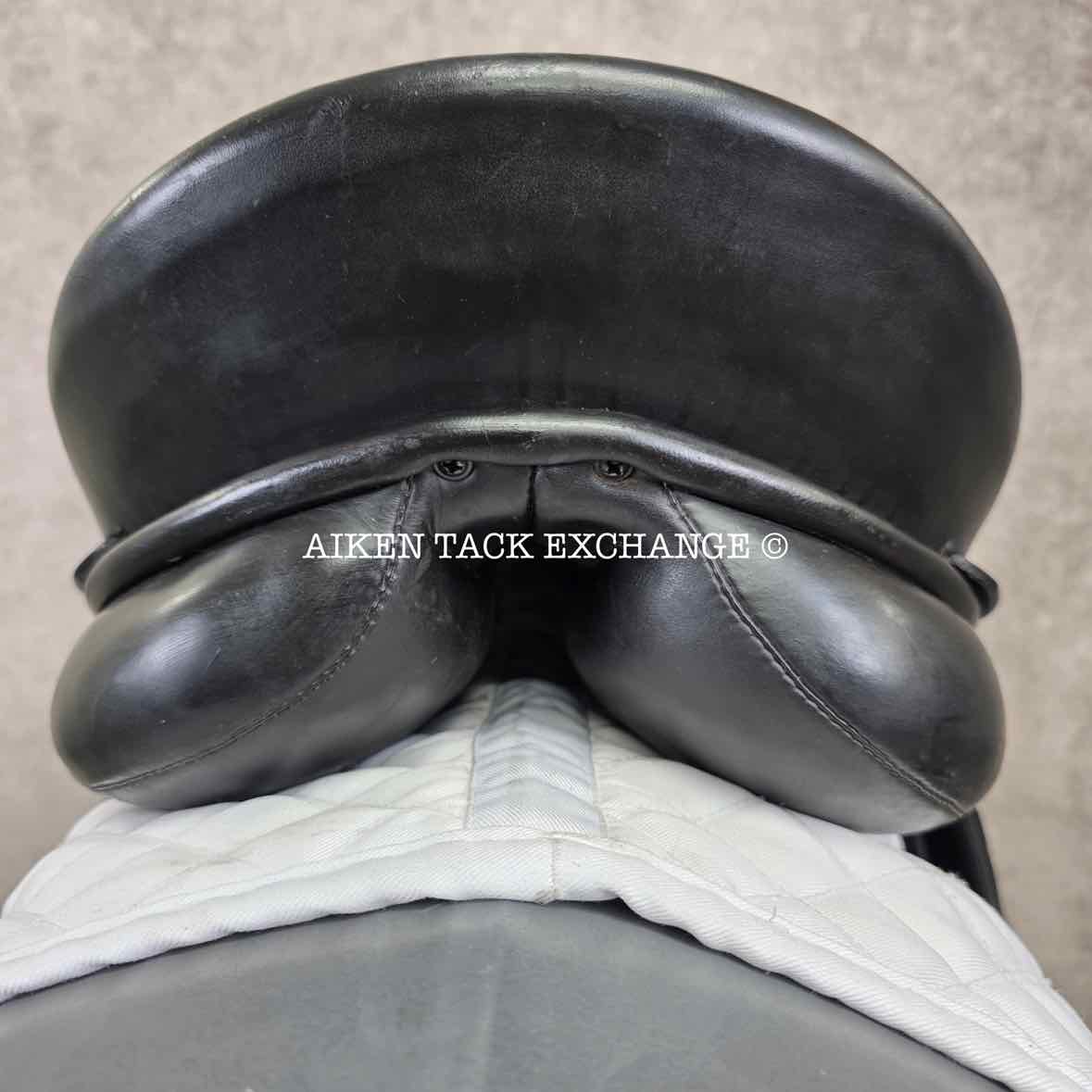 1986 Kieffer Udo Lange Dressage Saddle, 17" Seat, Narrow Tree, Wool Flocked Panels