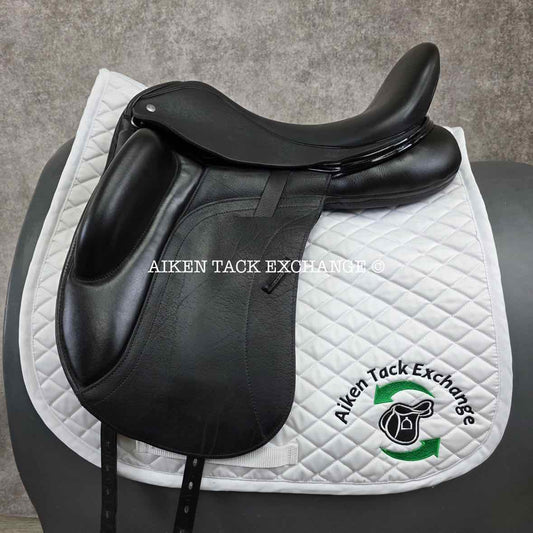 2021 Custom Saddlery Wolfgang Omni 2 Monoflap Dressage Saddle, 17.5" Seat, Adjustable Tree, Wool Flocked Hybrid Panels