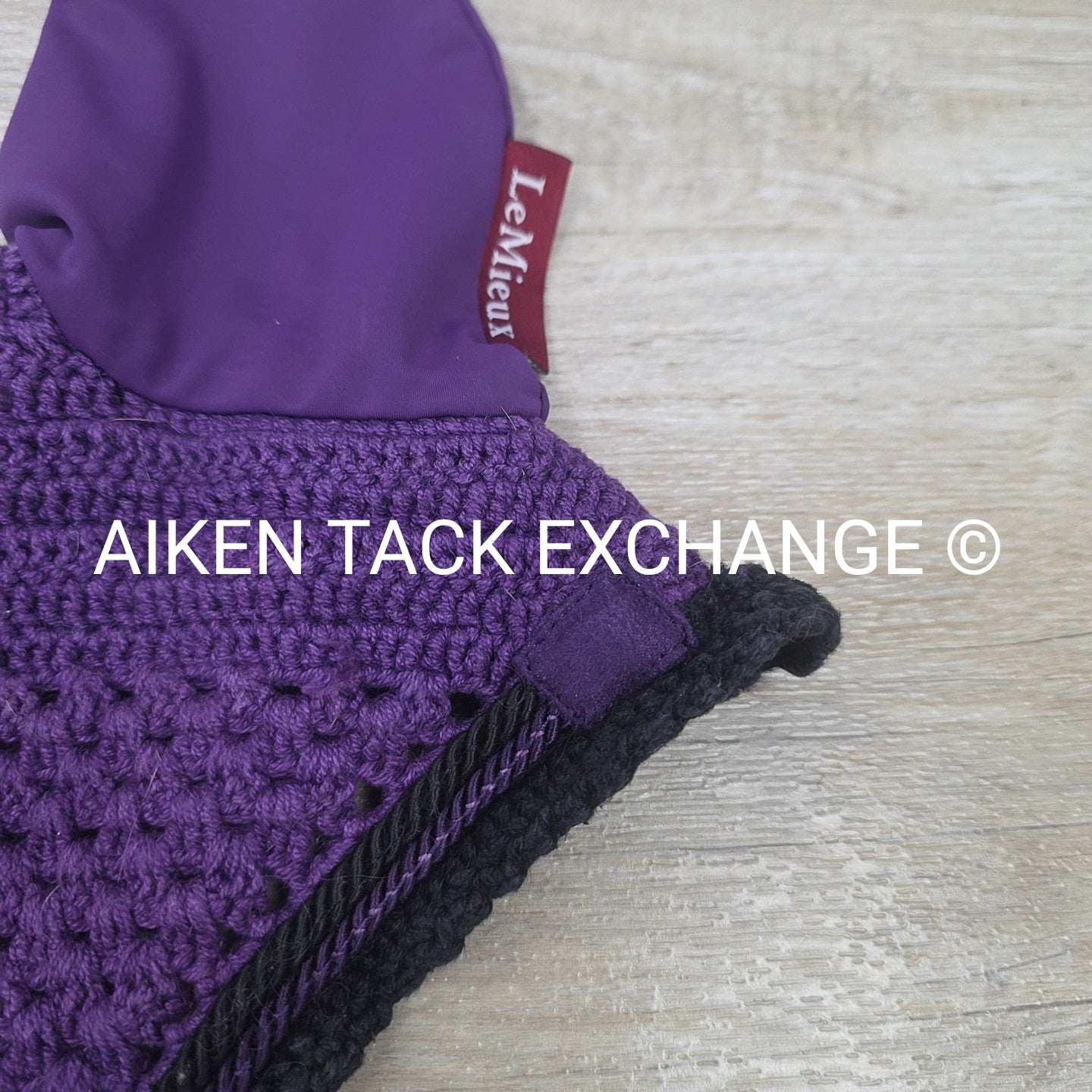 LeMieux Classic Ear Bonnet, Black Currant, Size XLarge