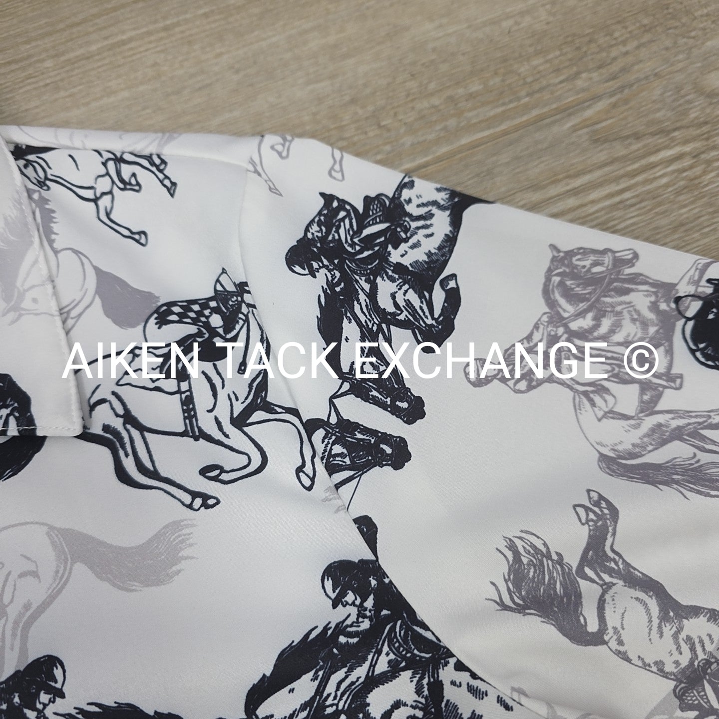 Horse Print Blouse, Women's Medium