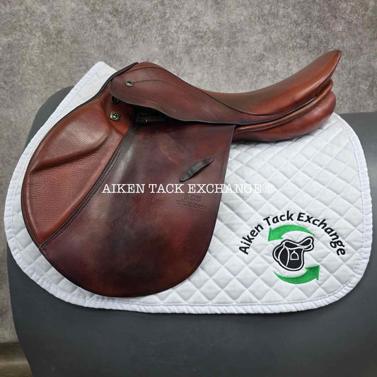 Stubben Edelweiss CS Close Contact Jump Saddle, 17" Seat, 31cm Tree - MW, Wool Flocked Panels