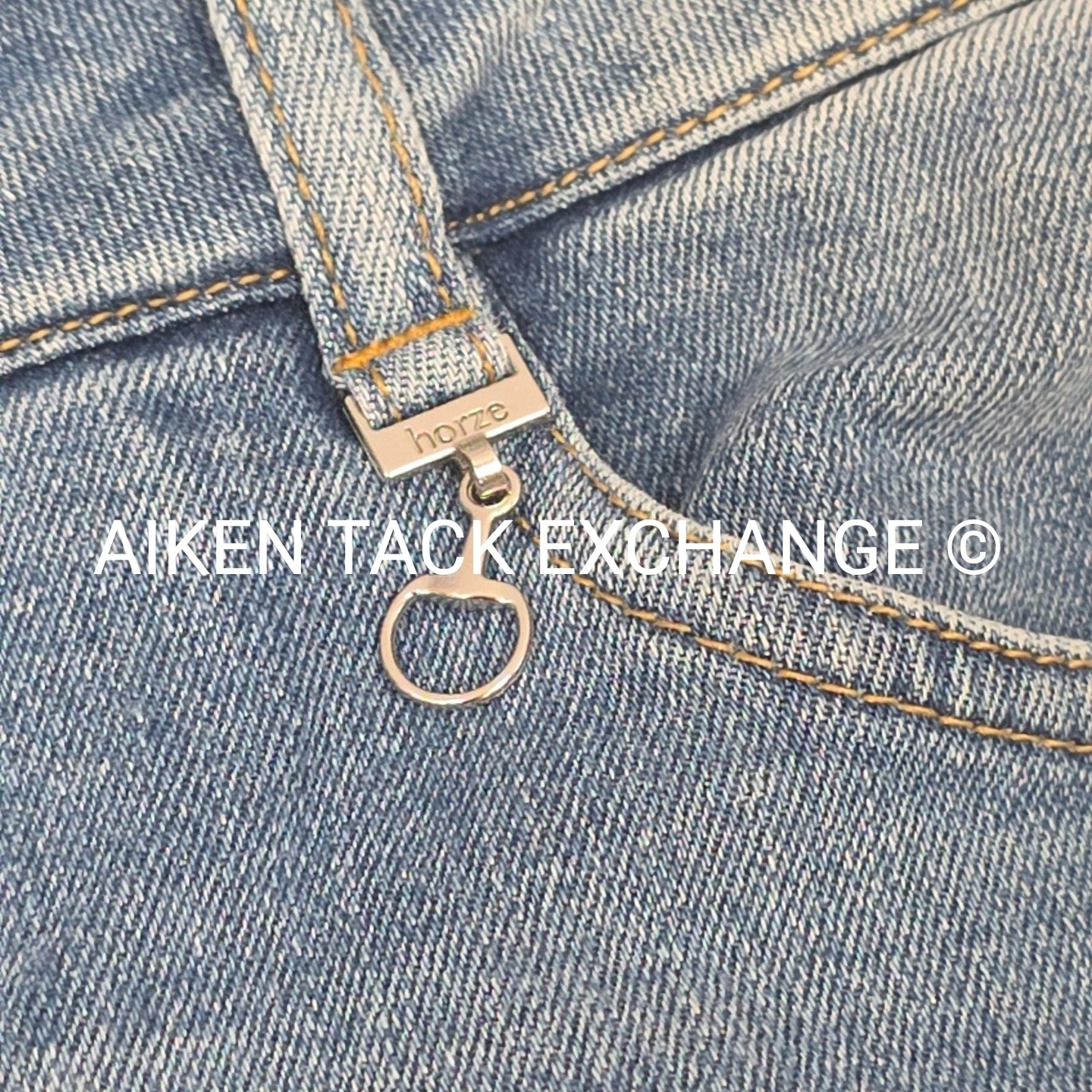 Horze Silicone Grip Full Seat Denim Breeches, Women's 28