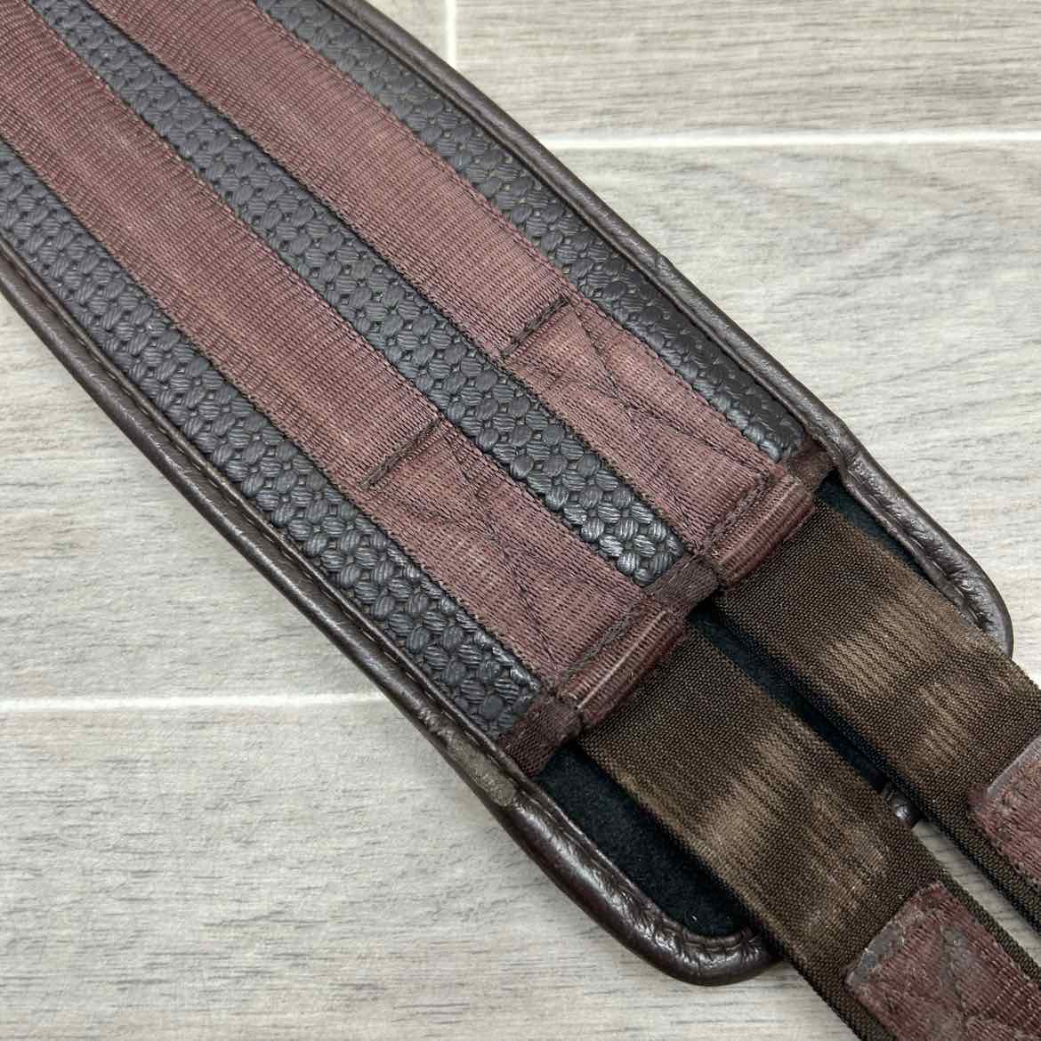 QHP Basic All Purpose Double Elastic Girth, Brown, 52"