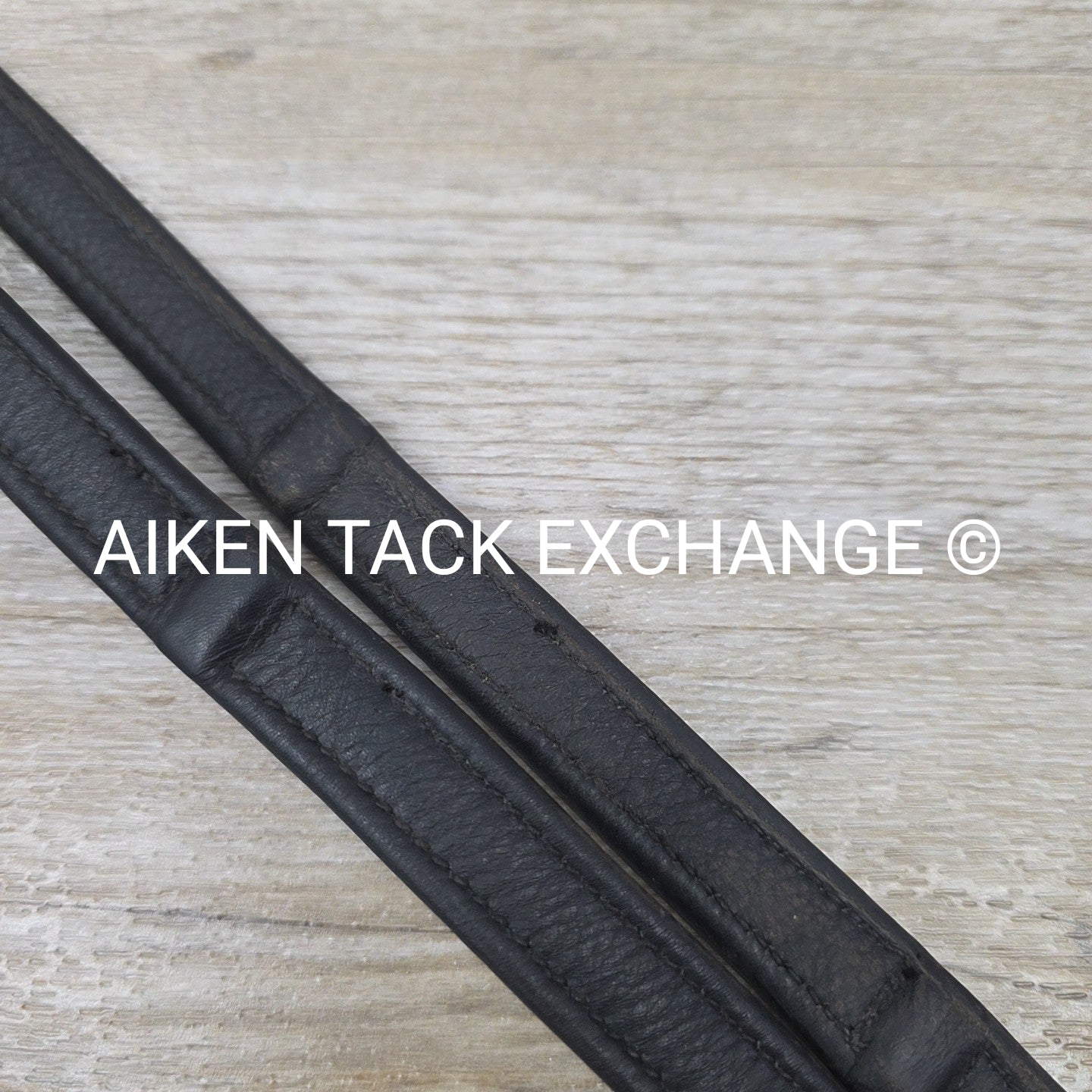 KL Select Red Barn Calf Lined Reins, Black, Size Full