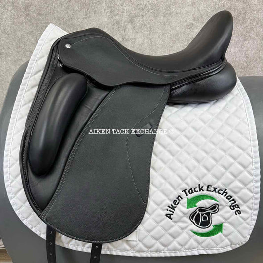 2024 Custom Saddlery Everest R Monoflap Dressage Saddle, 18" Seat, Adjustable Tree, Wool Flocked Panels