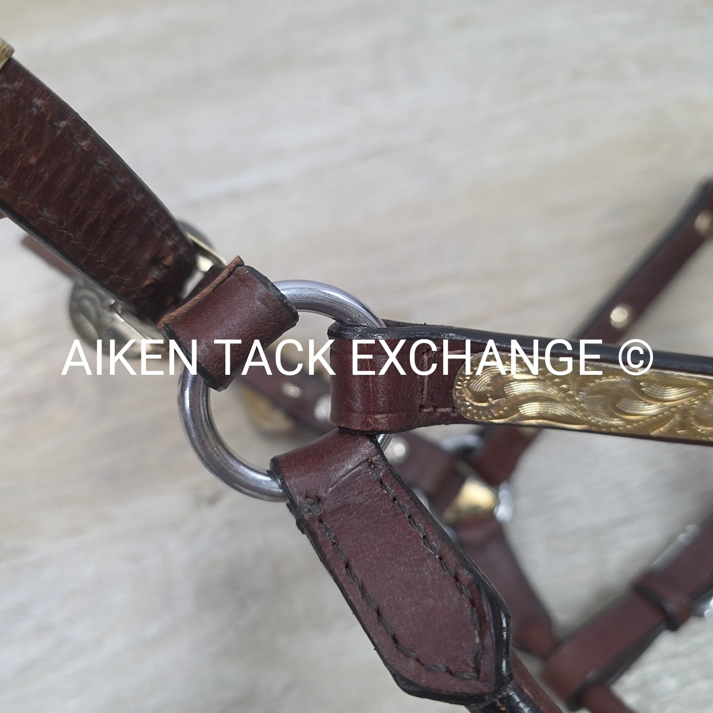 Western Show Halter, Brown, Size Pony
