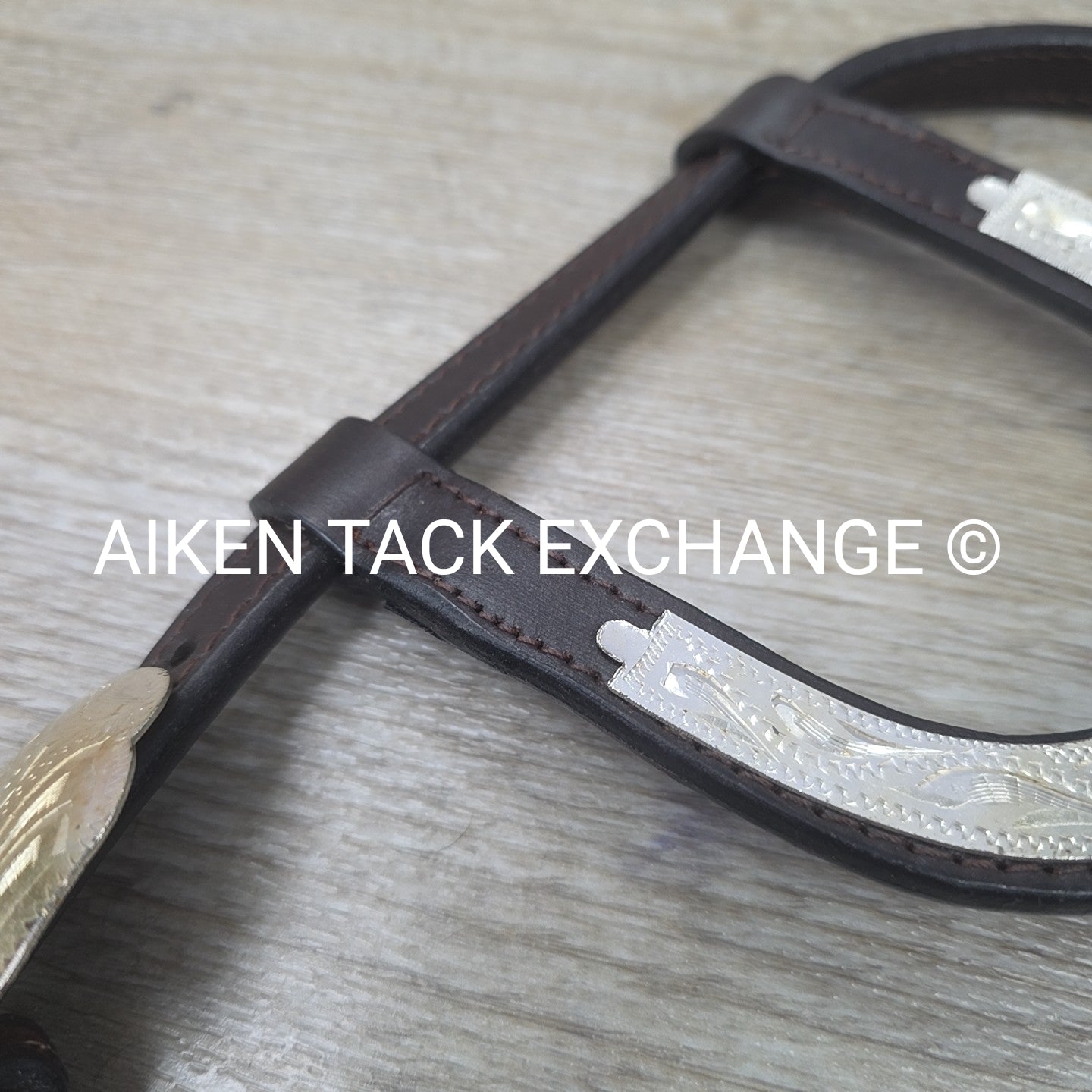 Tough1 Royal King Double Ear Show Headstall with Buckle End Split Reins, Horse