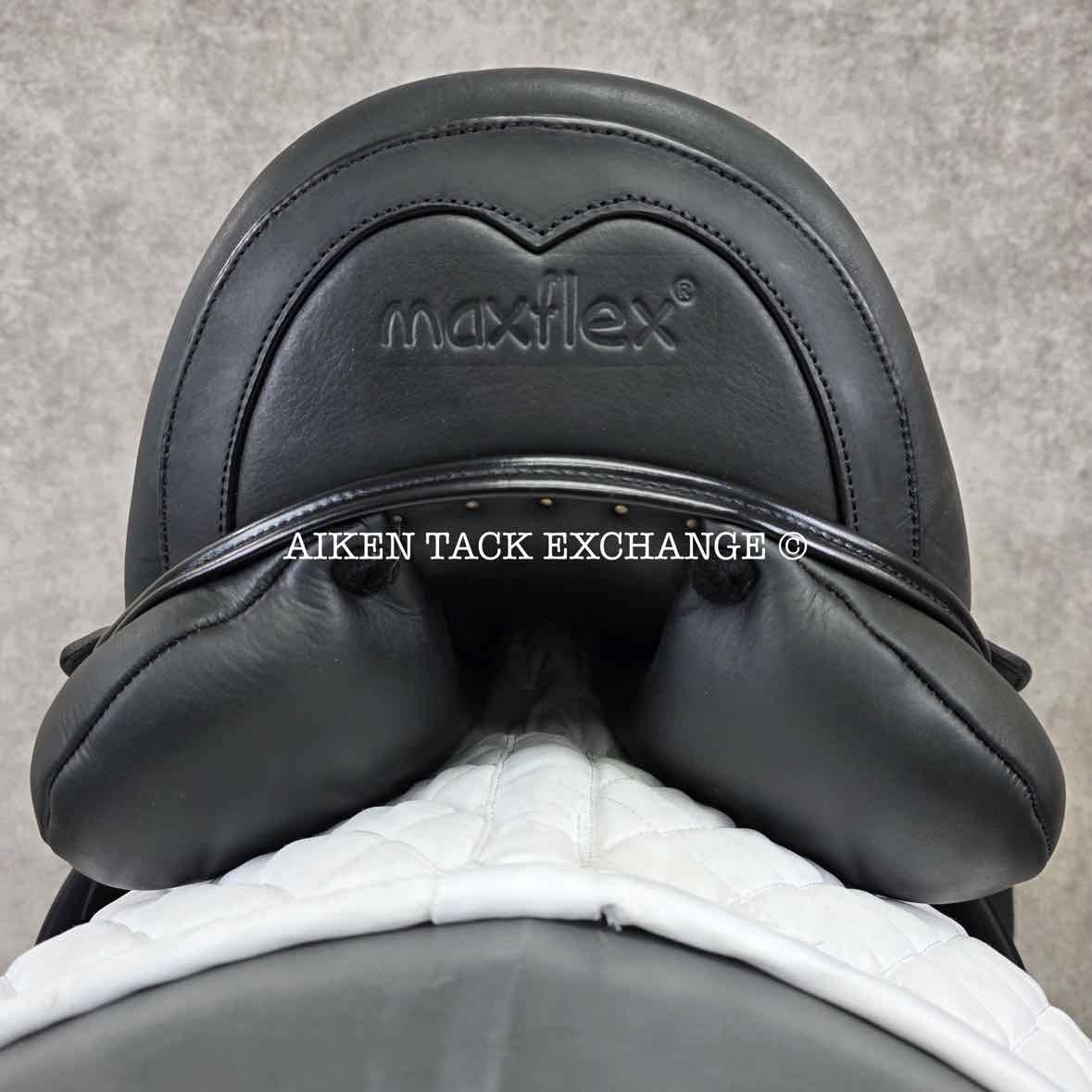 2022 MaxFlex Melina Pro Monoflap Dressage Saddle, 17" Seat, Flex Tree - Extra Wide (Adjustable), Wool Flocked Panels
