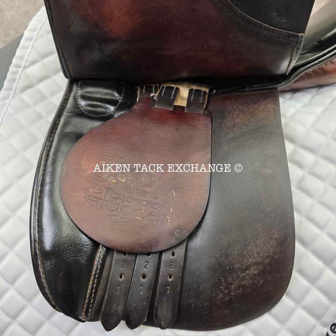 **SOLD** Stubben Romanus Extra CL Dressage Saddle, 18" Seat, 32cm Tree - Wide, Wool Flocked Panels