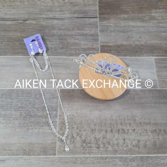 Claire's Bundle - 1 Tiara, 1 Set of Earrings, 1 Necklace, 1 Bracelet