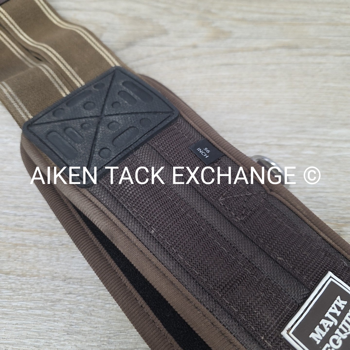 Majyk Equipe 'Tucksafe' Belly Guard Stud Guard Girth, Brown, 56"